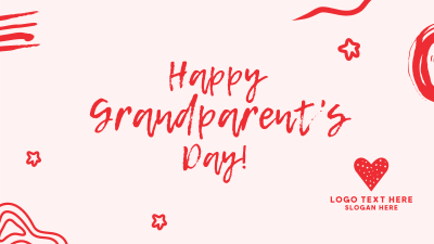 Happy Grandparents Scribble Facebook event cover Image Preview