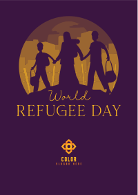 Refugees Silhouette Flyer Image Preview