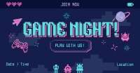 Pixelated Game Night Facebook ad Image Preview