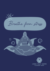 Breathe From Stress Poster Design
