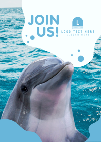 Join Us Aquatic Dolphin Poster Image Preview