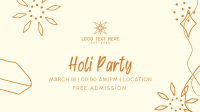 Holi Party Facebook event cover Image Preview