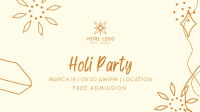 Holi Party Facebook Event Cover Image Preview