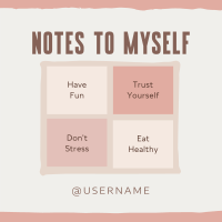 Note to Self List Instagram post Image Preview