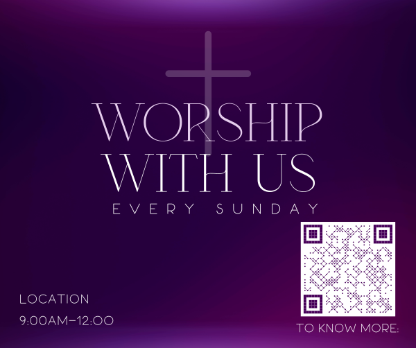 Modern Worship Facebook Post Design