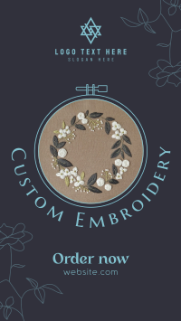 Custom Made Embroidery Instagram Story Design