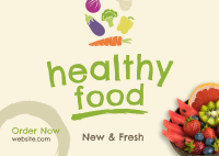 Fresh Healthy Foods Postcard Image Preview