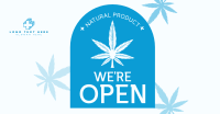 Open Medical Marijuana Facebook Ad Design