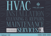 Editorial HVAC Service Postcard Image Preview
