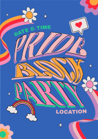 Hippie Pride Party Poster Design