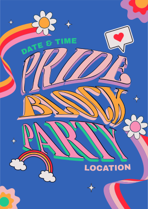 Hippie Pride Party Poster Image Preview