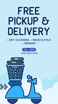 Laundry Pickup and Delivery Facebook Story Design