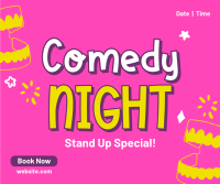 Comedy Night Facebook Post Design