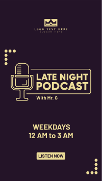 Late Night Podcast Facebook Story Design