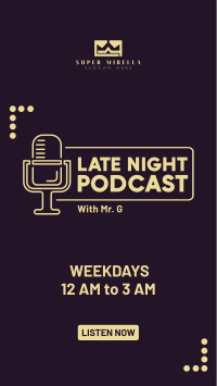 Late Night Podcast Facebook Story Image Preview