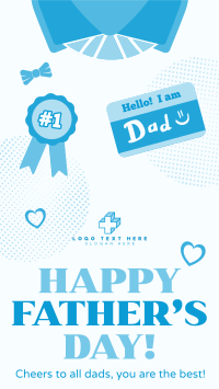 Illustration Father's Day Facebook story Image Preview