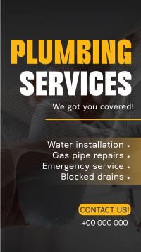 Plumbing Services TikTok Video Design