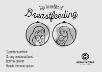 Breastfeeding Benefits Postcard Image Preview