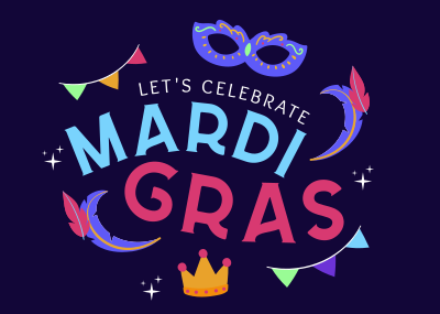 Mardi Gras Festival Postcard Image Preview