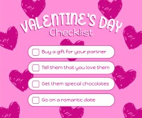 Valentine's Checklist Facebook Post Design