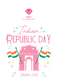 Festive Quirky Republic Day Flyer Design