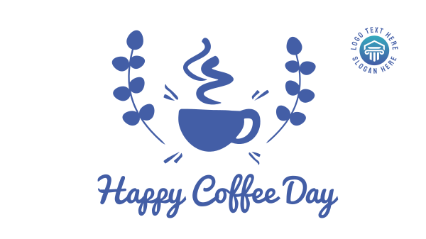 Happy Coffee Day Badge Facebook Event Cover Design Image Preview