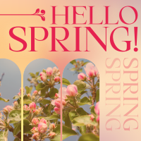 Retro Welcome Spring Linkedin Post Image Preview