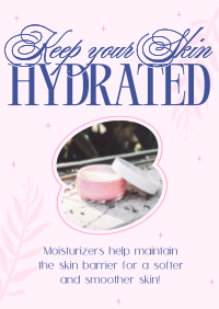 Skincare Hydration Benefits Poster Design