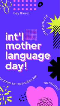 Bold Modern Language Day TikTok Video Design