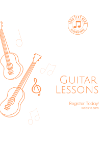Guitar Lesson Registration Poster Image Preview