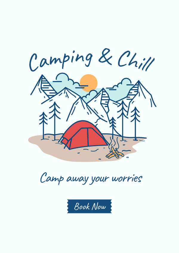 Camping and Chill Flyer Design