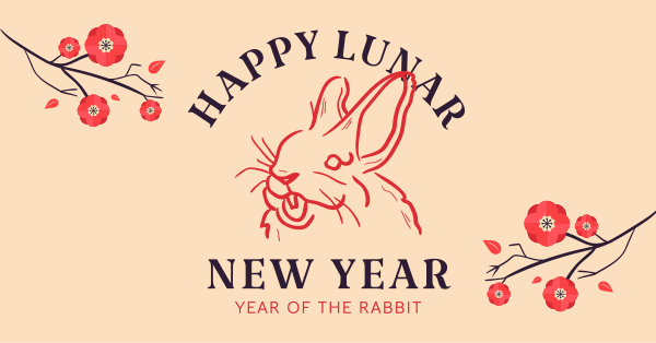 Ink Lunar Rabbit Facebook Ad Design Image Preview