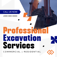 Professional Excavation Services Instagram Post Design
