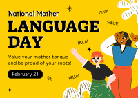 Mother Language Day Postcard Image Preview