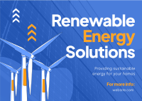 Renewable Energy Solutions Postcard Design