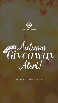 Autumn Giveaway Alert Video Image Preview