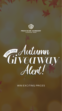 Autumn Giveaway Alert TikTok Video Image Preview