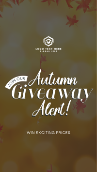 Autumn Giveaway Alert TikTok Video Preview