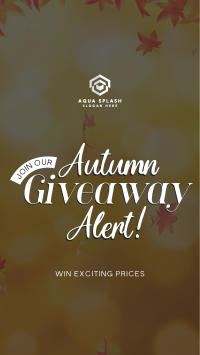 Autumn Giveaway Alert TikTok Video Image Preview