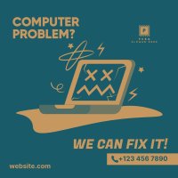 Computer Problem Repair Instagram Post Design
