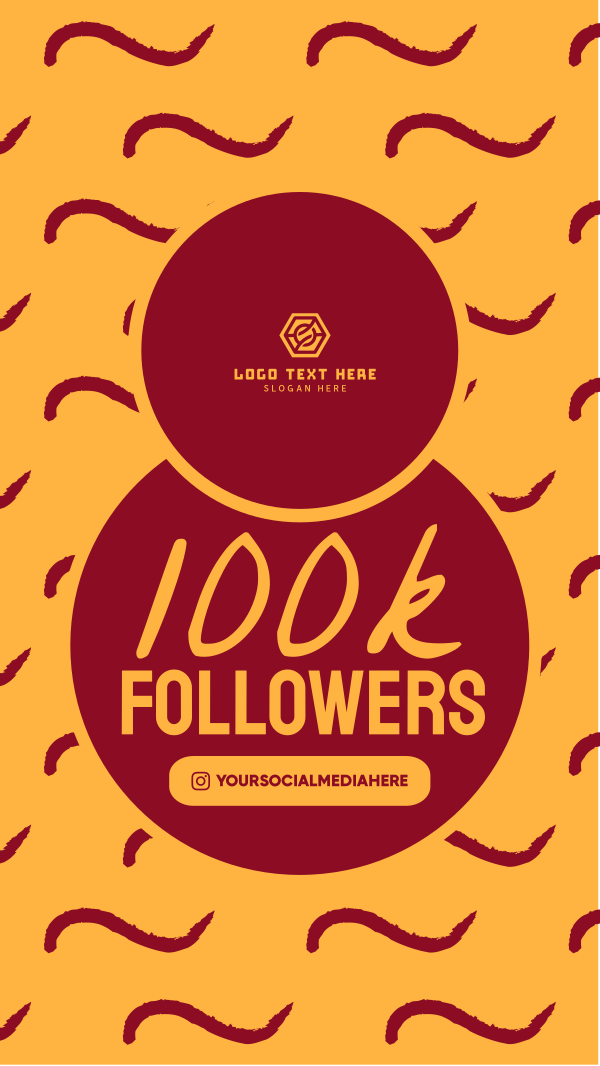 100k Followers Instagram Story Design Image Preview