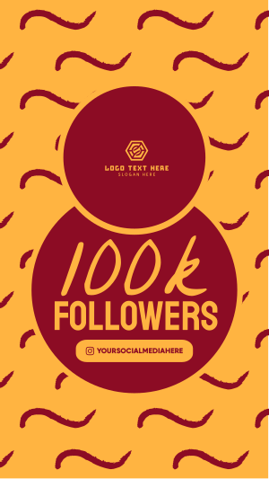 100k Followers Instagram story Image Preview