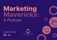 Digital Marketing Podcast Postcard Design