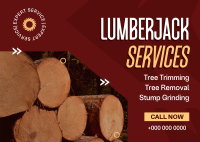 Expert Lumberjack Services Postcard Image Preview