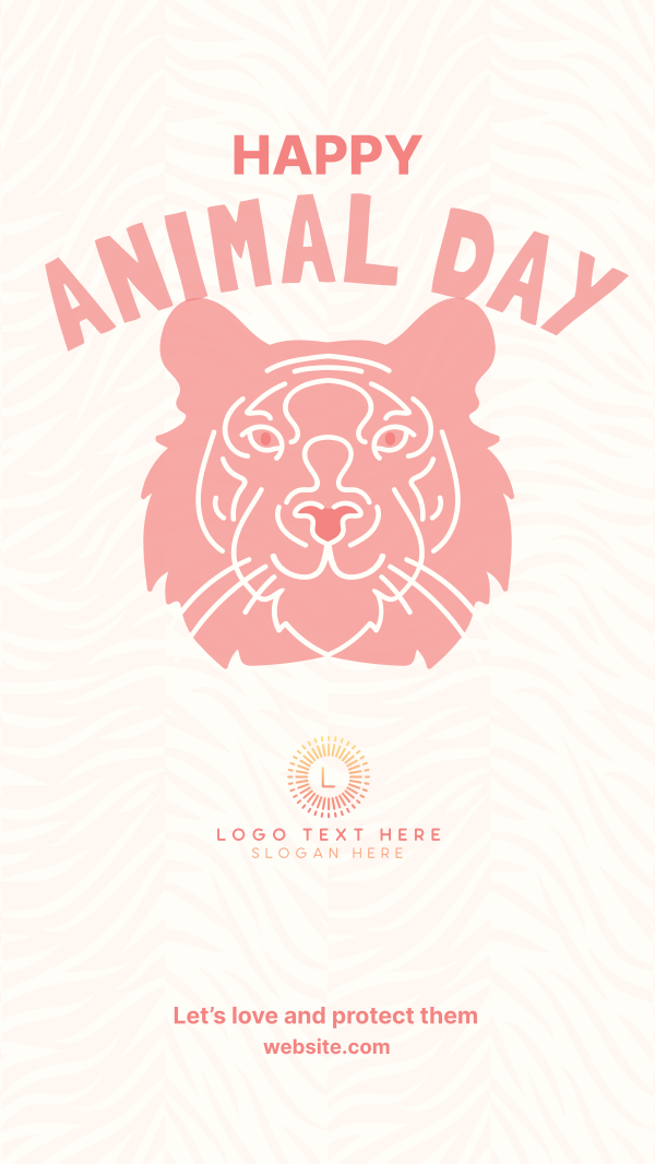 A Happy Lion Instagram Story Design Image Preview