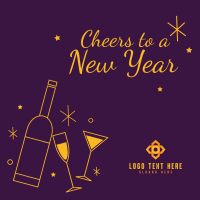 New Year Cheers Instagram post Image Preview