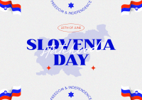 Minimalist Slovenia Statehood Day Postcard Image Preview