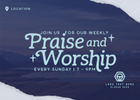 Praise & Worship Postcard Design