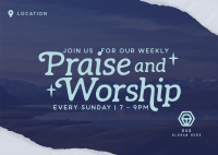 Praise & Worship Postcard Image Preview