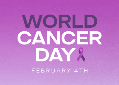 Minimalist World Cancer Day Postcard Image Preview